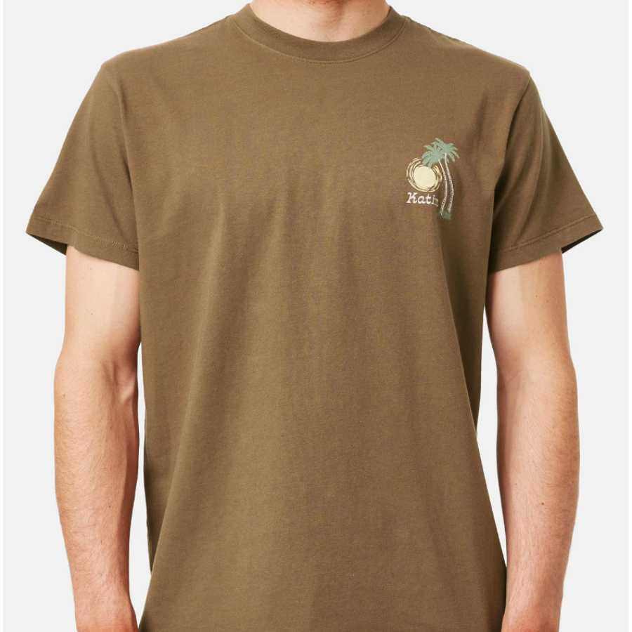 100% cotton tee in brown 