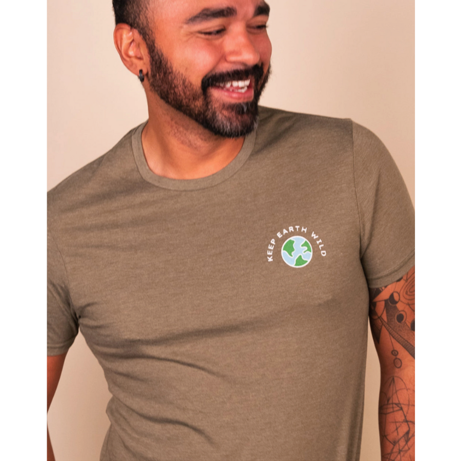 Keep Nature Wild's Recycled Unisex Tee in Olive