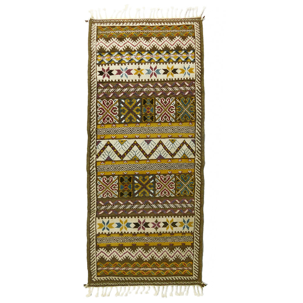 handmade yellow moroccan rug