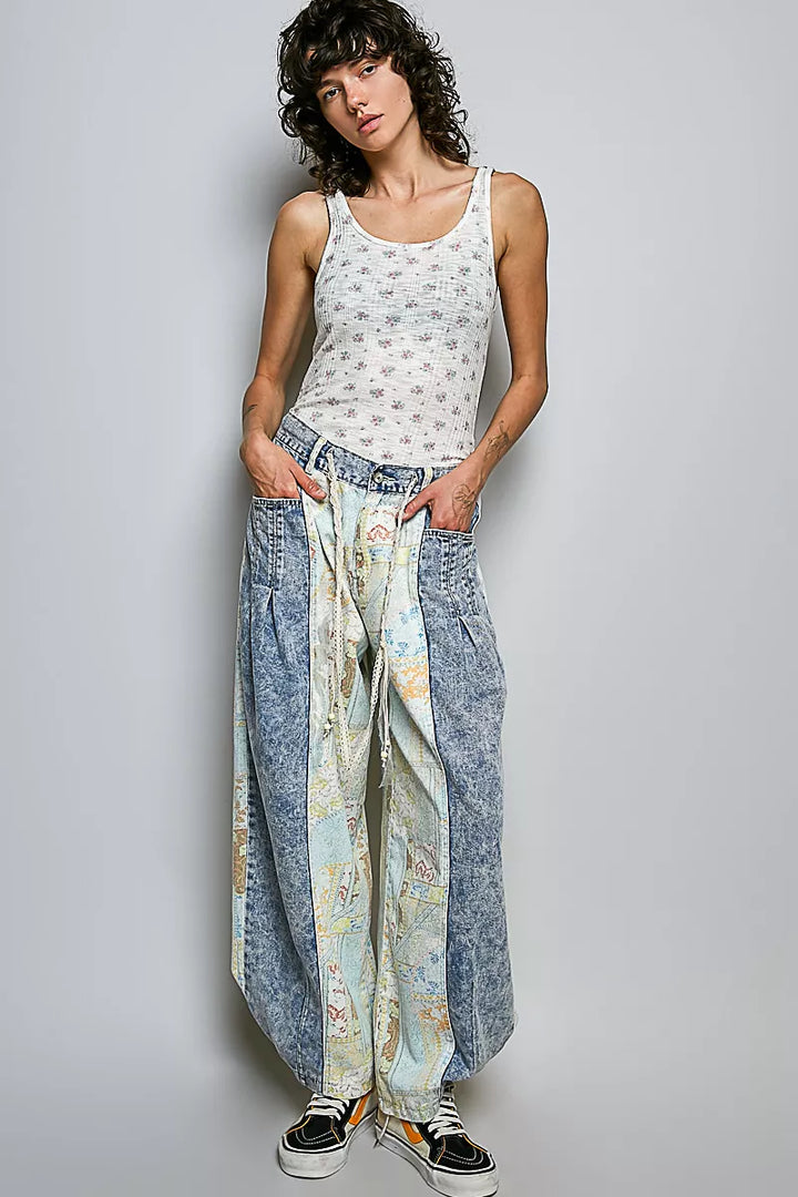 POL All Over Floral Ribbed Tank