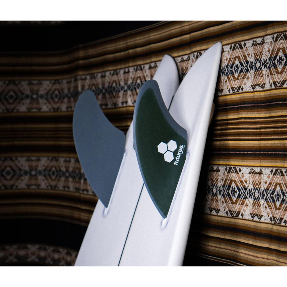 Al Merrick Keel Twin Fin (Single Tab) - Green/Gray