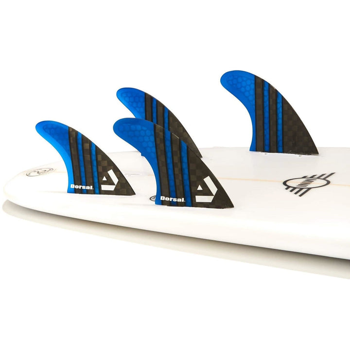 DORSAL Carbon Hexcore 4-Fin Quad Set FCS Compatible - Black