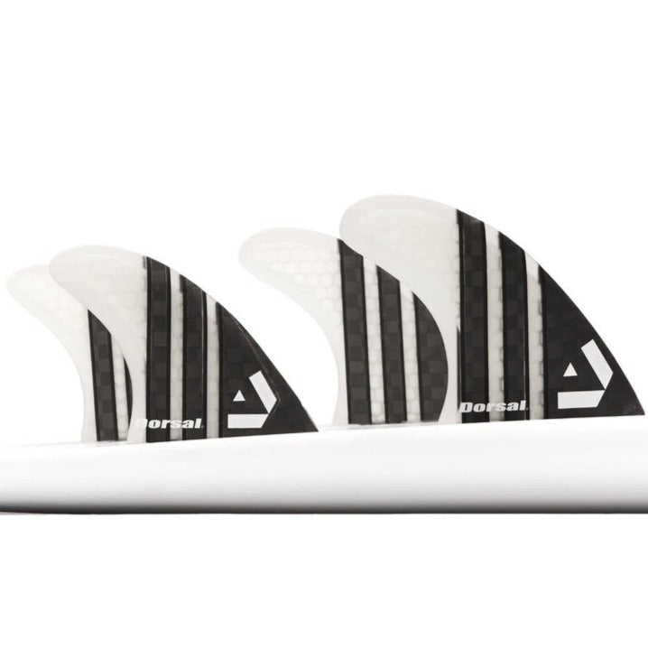 DORSAL Carbon Hexcore 4-Fin Quad Set FCS Compatible - Black