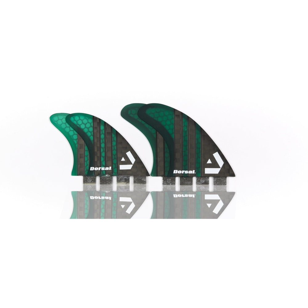 DORSAL Carbon Hexcore 4-Fin Quad Set FCS Compatible - Black