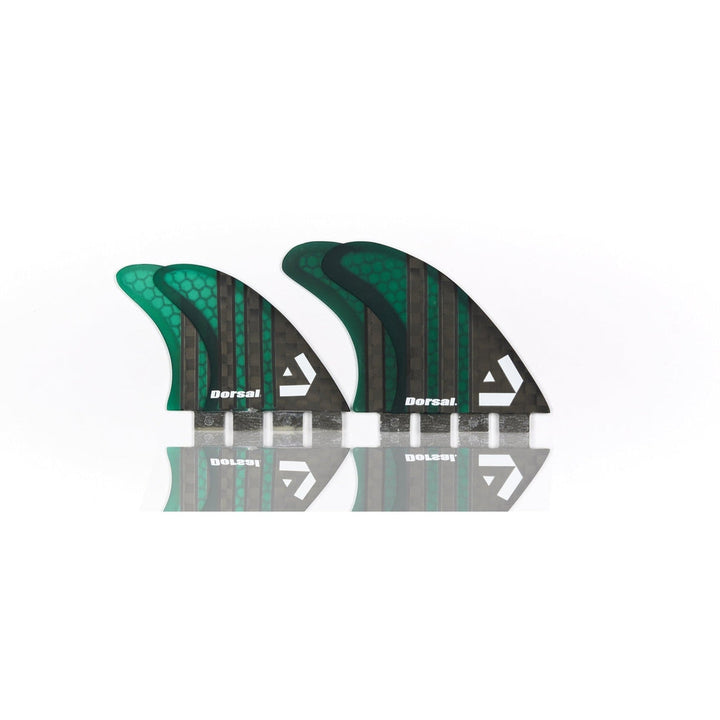 DORSAL Carbon Hexcore 4-Fin Quad Set FCS Compatible - Black