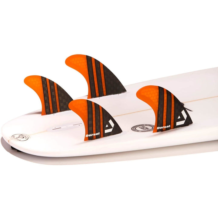 DORSAL Carbon Hexcore 4-Fin Quad Set FCS Compatible - Black