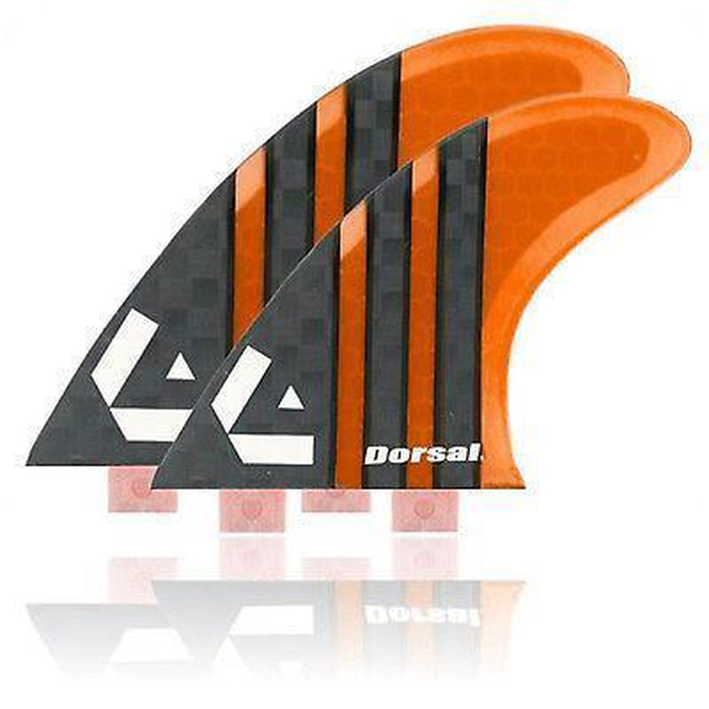 DORSAL Carbon Hexcore 4-Fin Quad Set FCS Compatible - Black
