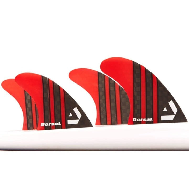 DORSAL Carbon Hexcore 4-Fin Quad Set FCS Compatible - Black