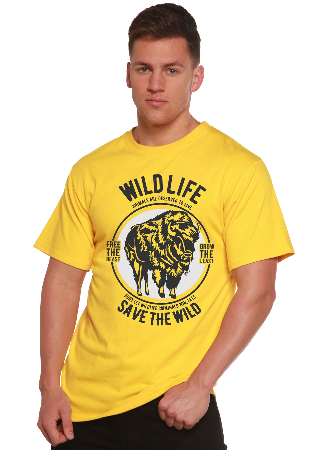 Wild Life Spun Bamboo® Men's Bamboo Viscose/Organic Cotton Short Sleeve Graphic T-Shirt