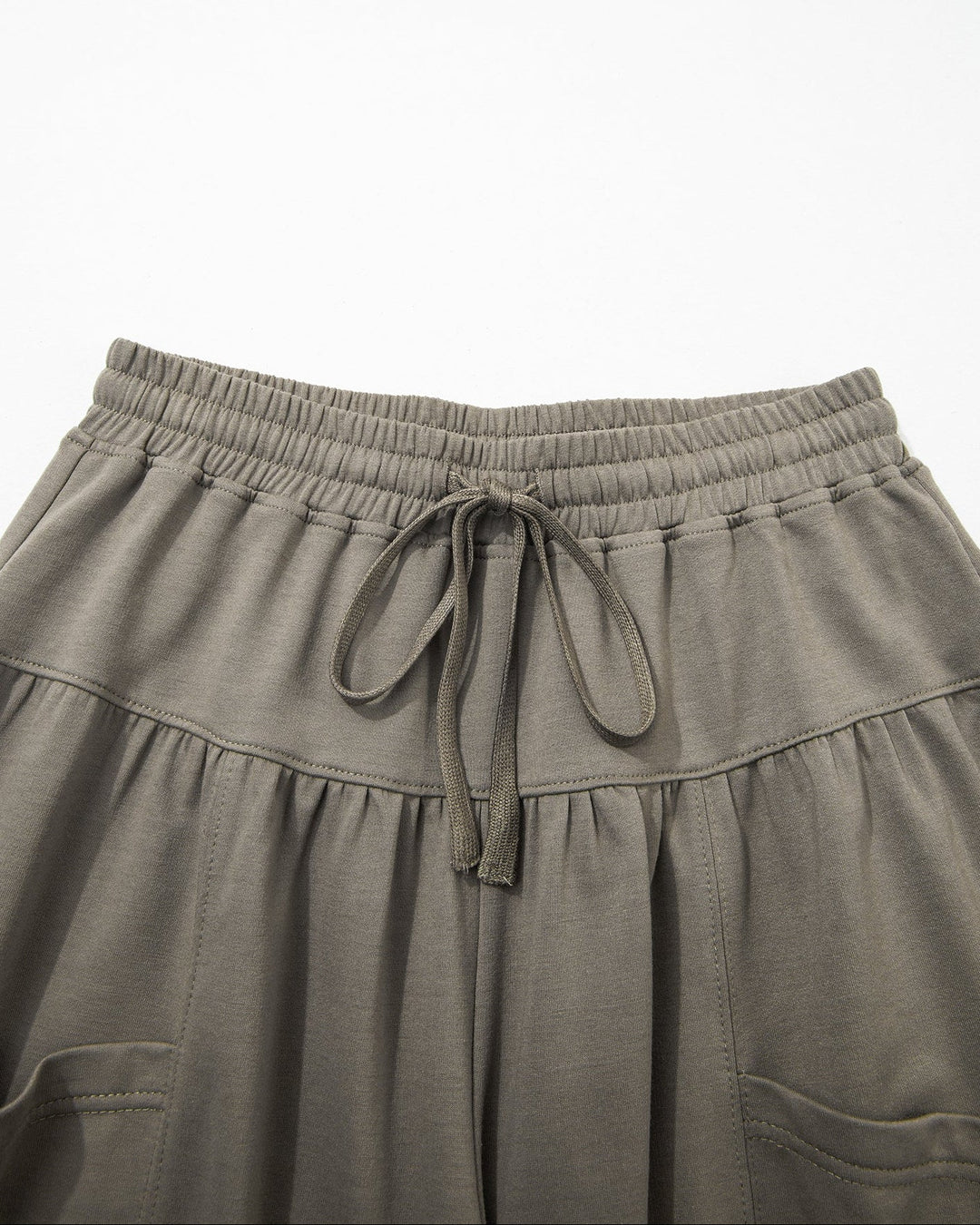 Fern Elastic Waist Drawstring Wide Leg Full Length Pants