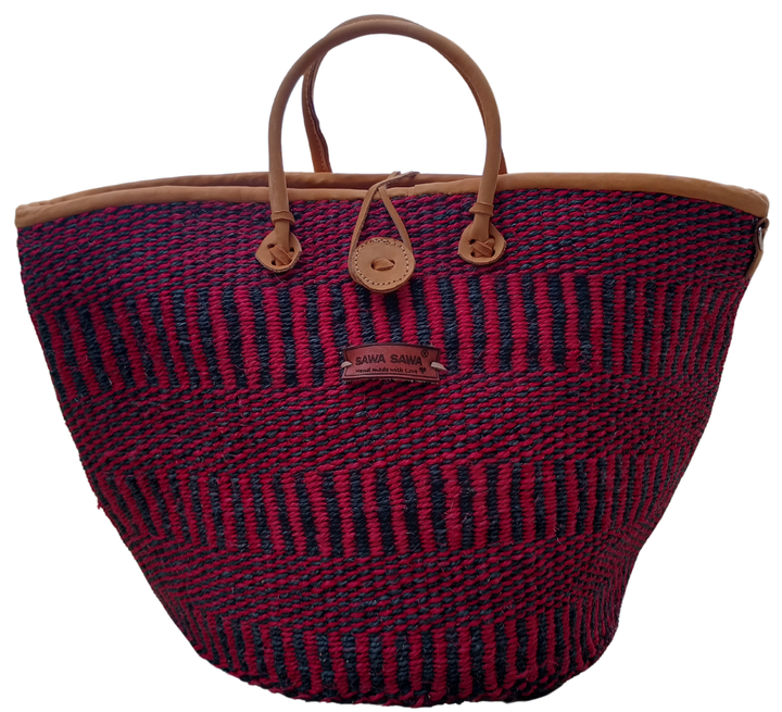 Resilient Handmade Sisal African Basket Tote Bag