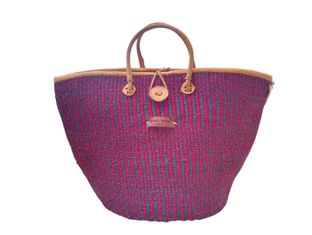 Resilient Handmade Sisal African Basket Tote Bag