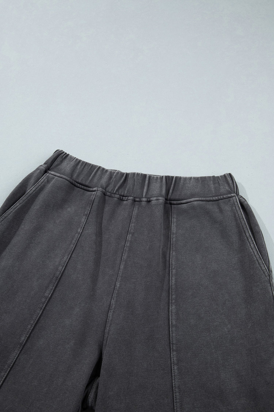 Lola Mineral Wash Seam Detail Elastic Waist Barrel Pants