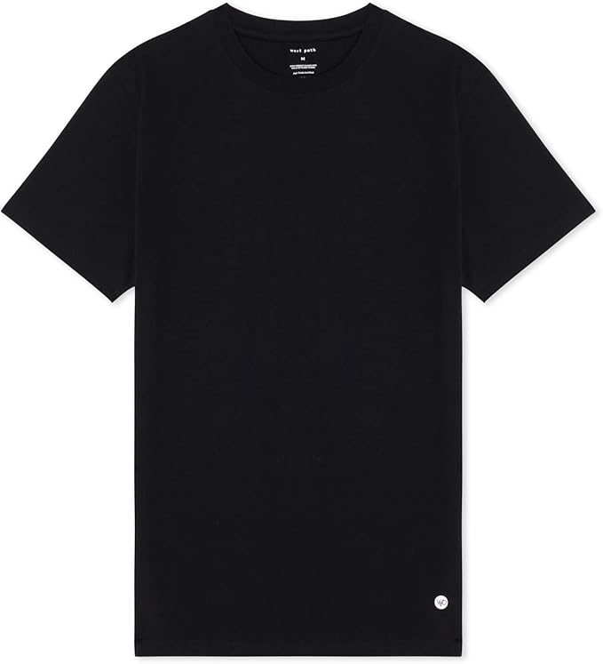 Men's Organic Crew Neck Tee Shirt - Black & White 4 Pack