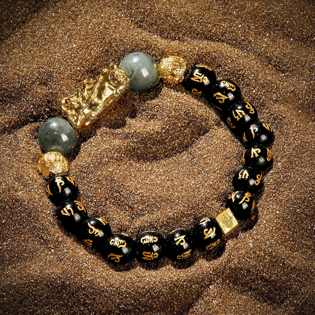 Cleansed Aura Obsidian Wealth Bracelet