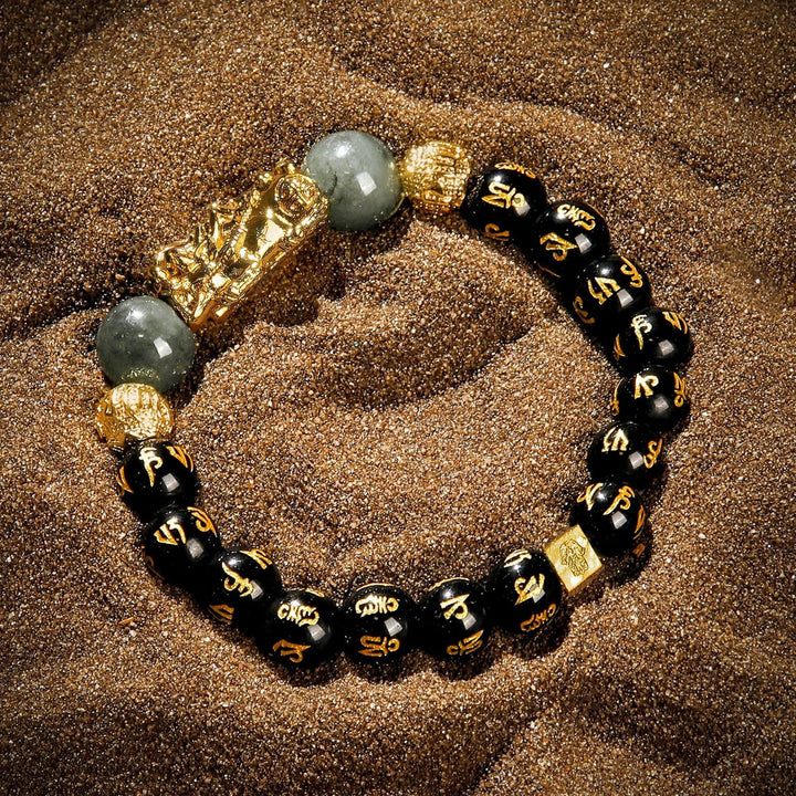Cleansed Aura Obsidian Wealth Bracelet