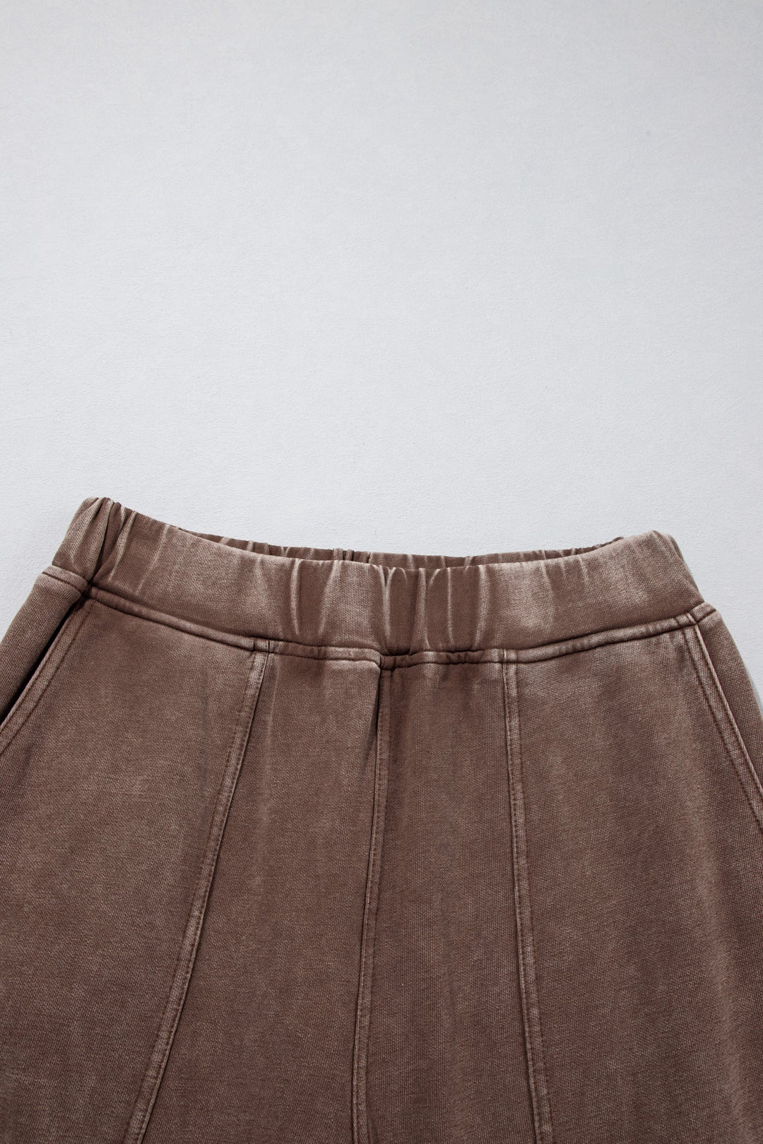 Lola Mineral Wash Seam Detail Elastic Waist Barrel Pants