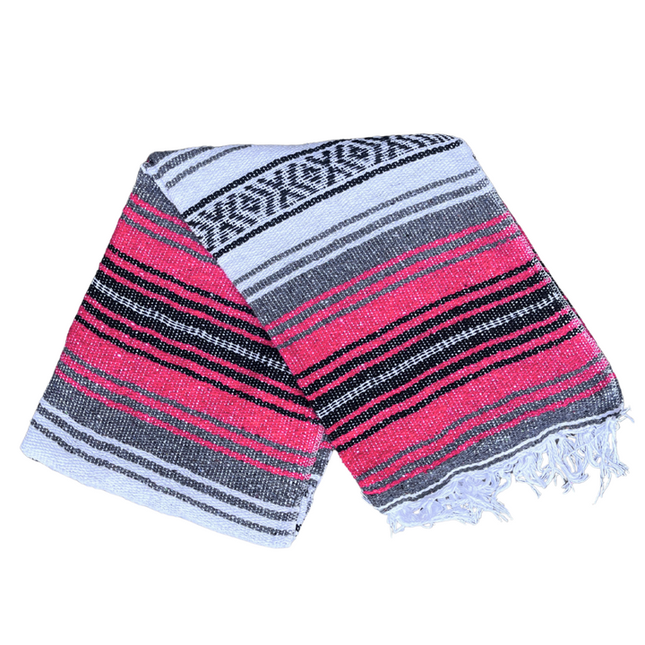Hot Pink Mexican Falsa Blanket
