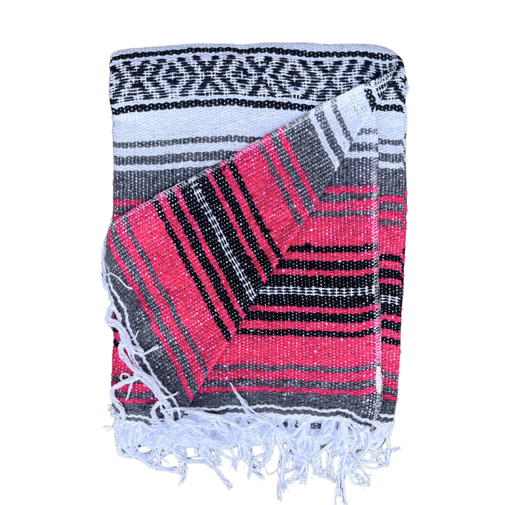Hot Pink Mexican Falsa Blanket