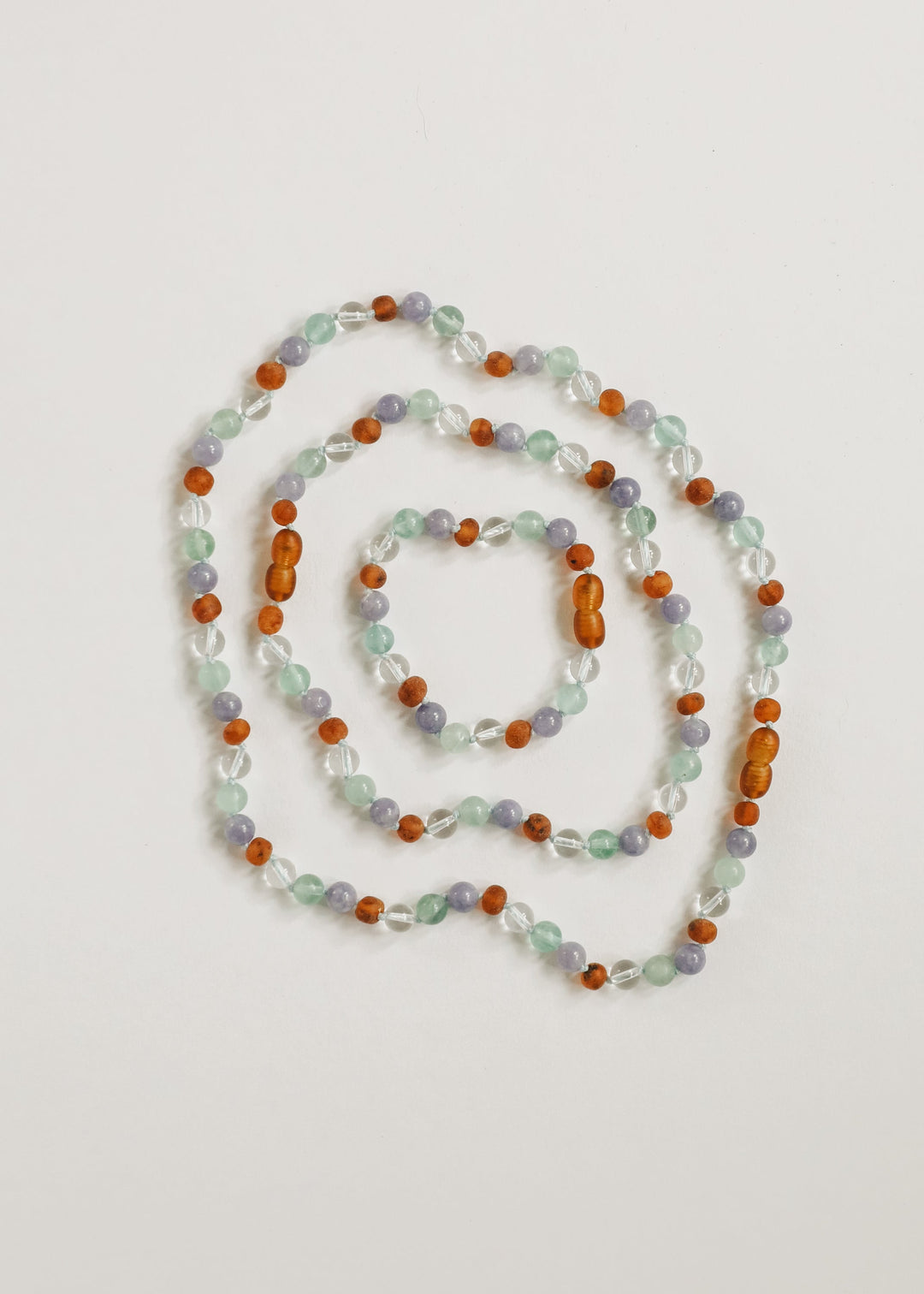 Baltic Sea Amber + Natural Gemstone || Anklet or Bracelet