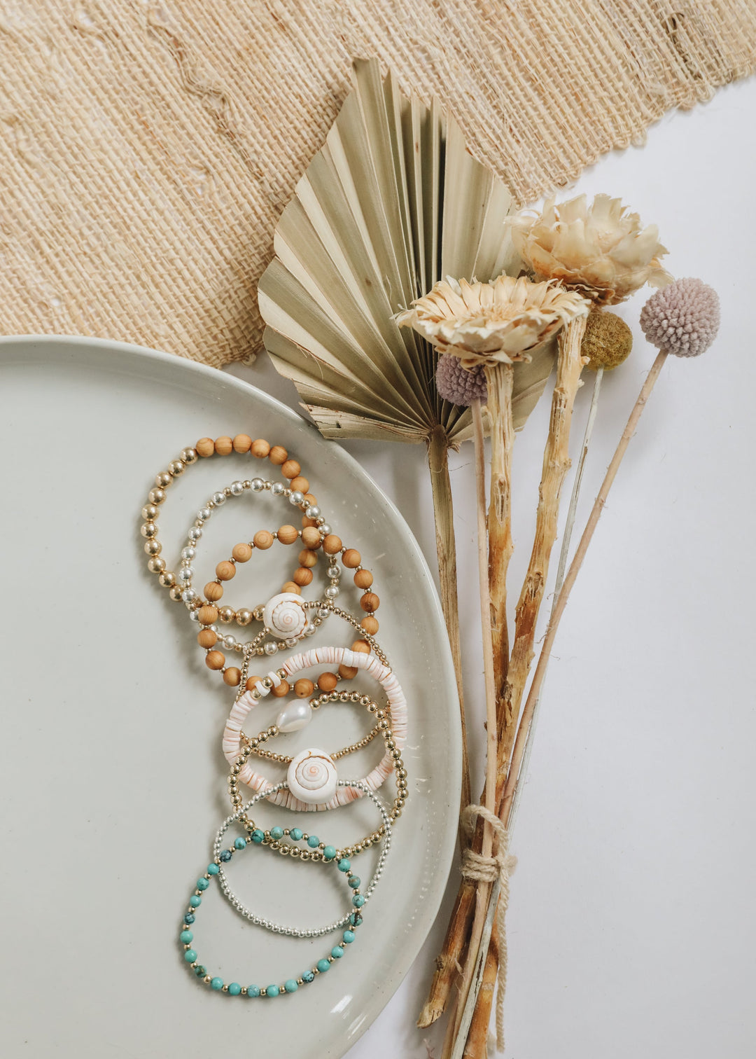 Pure Sea Shell + 14k Gold Filled || Stretch Anklet or Bracelet