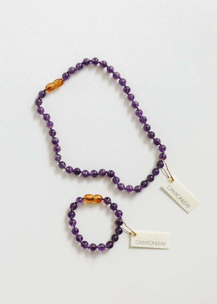 Pure Gemstone + Amethyst || Anklet or Bracelet
