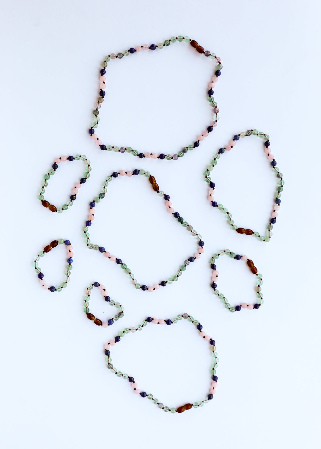 Fluorite + Lapis Lazuli + Rose Quartz || Gemstone Anklet or Bracelet