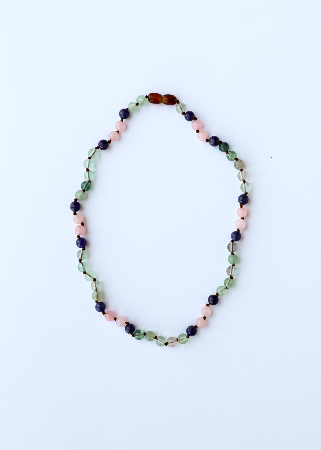 Fluorite + Lapis Lazuli + Rose Quartz || Gemstone Necklace