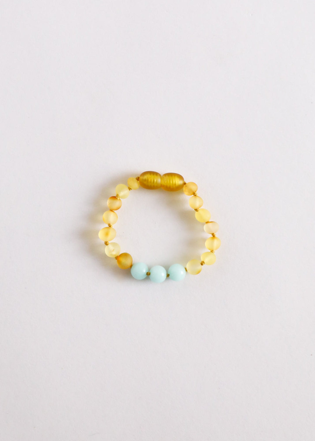 Raw Honey Baltic Amber + Amazonite || Anklet or Bracelet