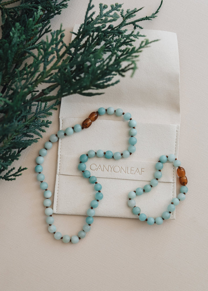 Pure Gemstone + Amazonite || Anklet or Bracelet