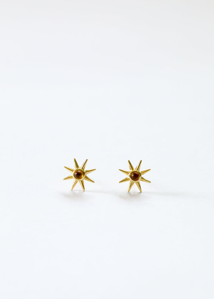 18K Gold Vermeil + Baltic Sea Amber || Sunshine Earrings 