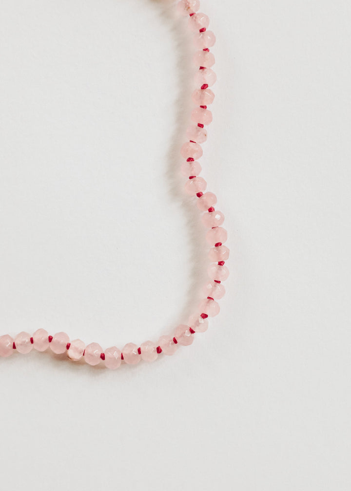 Natural Rose Quartz + 14k Gold Filled Toggle || Gemstone Bracelet