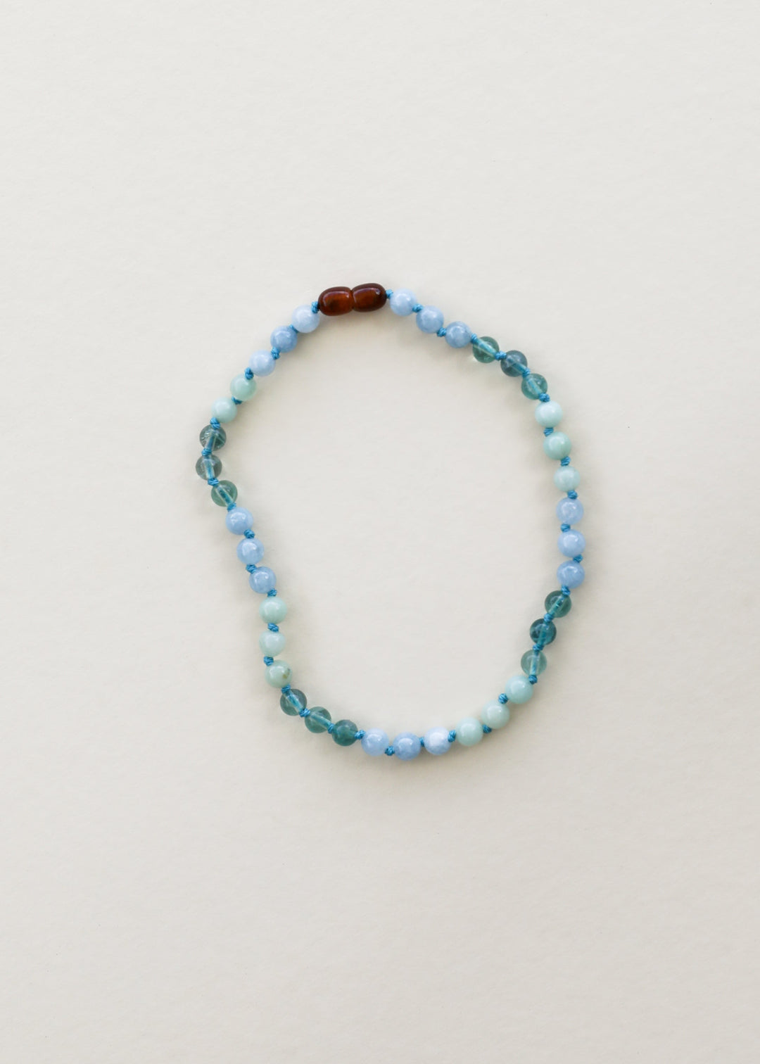 Amazonite + Aquamarine + Fluorite || Gemstone Necklace