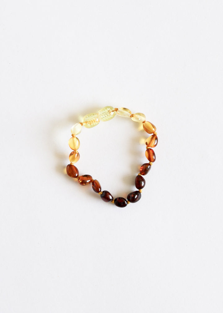 Polished Ombre Baltic Amber || Anklet or Bracelet