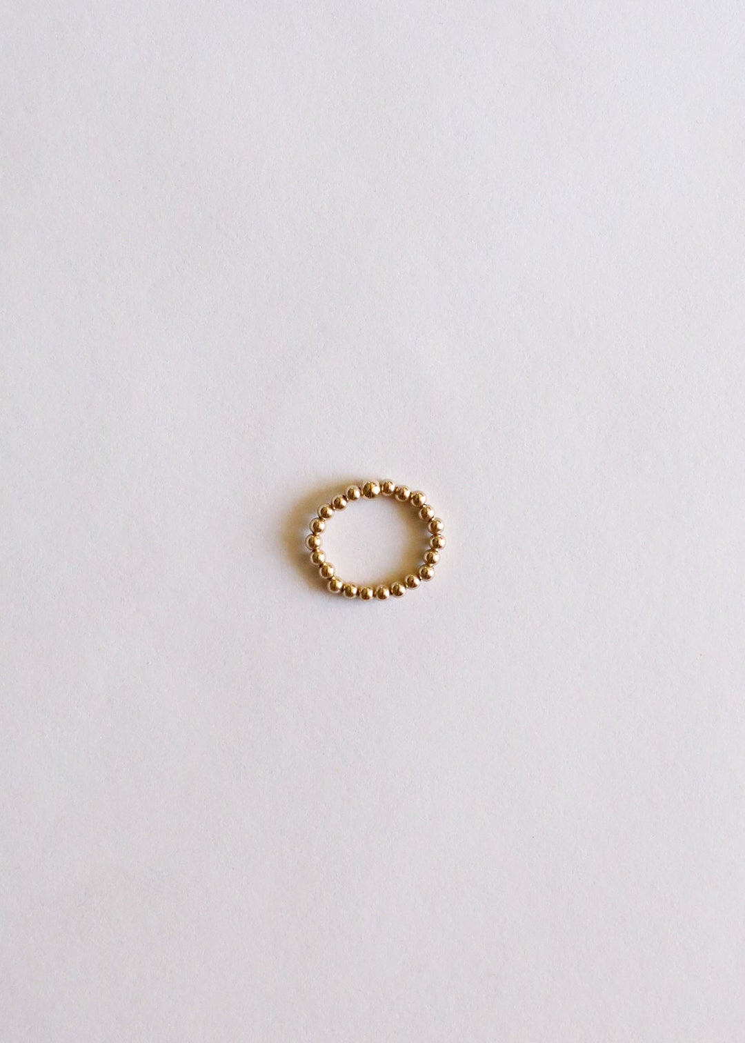 14k Gold Filled || Beaded Stretch Ring || Stackable