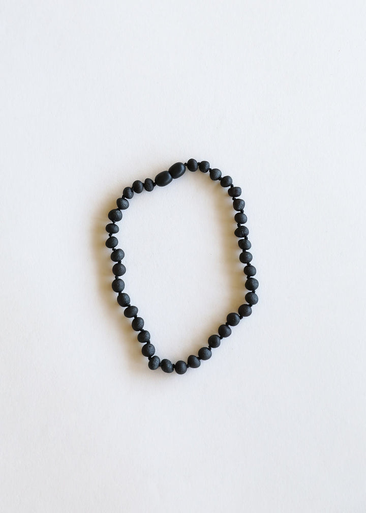 Raw Black Baltic Amber || Necklace