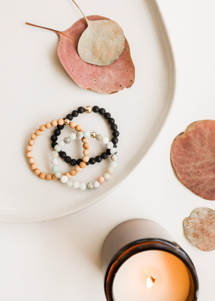 Raw Amazonite + 14k Gold Filled || Beaded Bracelet