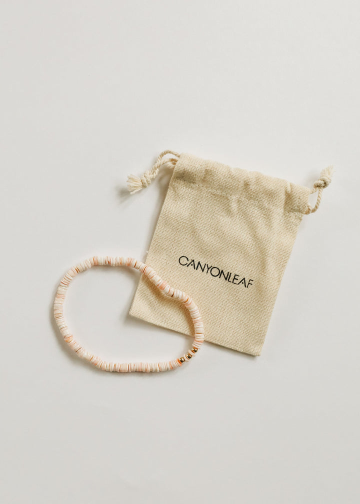 Pure Sea Shell + 14k Gold Filled || Stretch Anklet or Bracelet