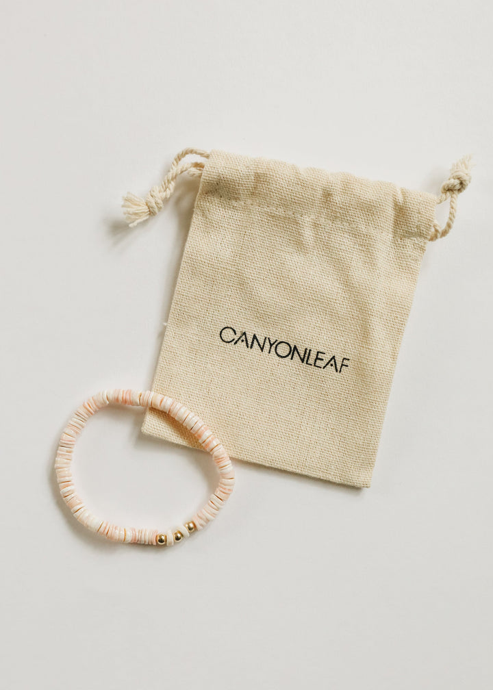 Pure Sea Shell + 14k Gold Filled || Stretch Anklet or Bracelet