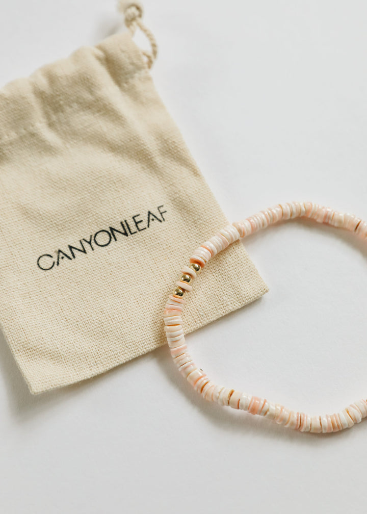 Pure Sea Shell + 14k Gold Filled || Stretch Anklet or Bracelet