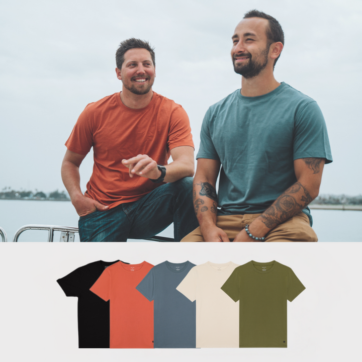 Men's Crew Neck Tee Shirt - 5 Pack