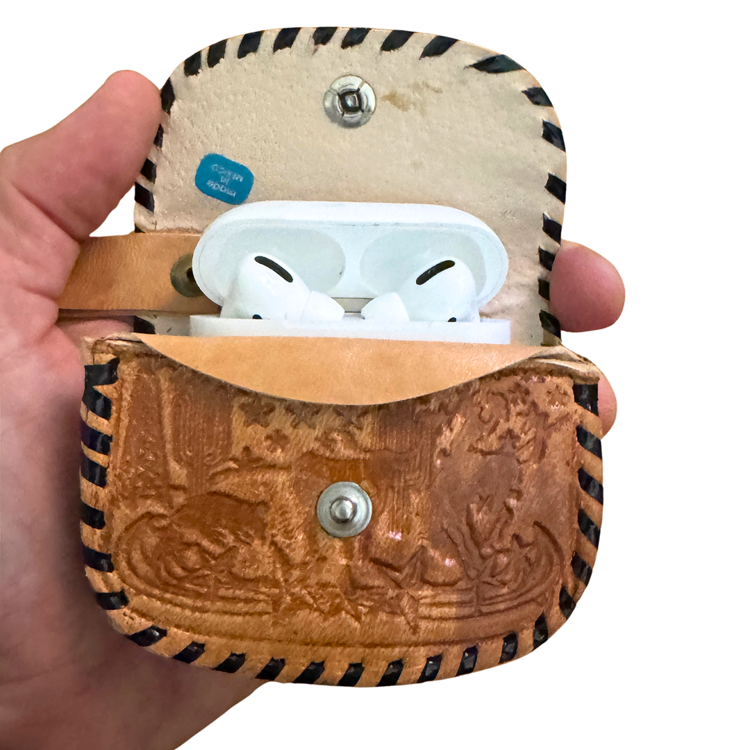 Texas Leather AirPods Case & Coin Purse