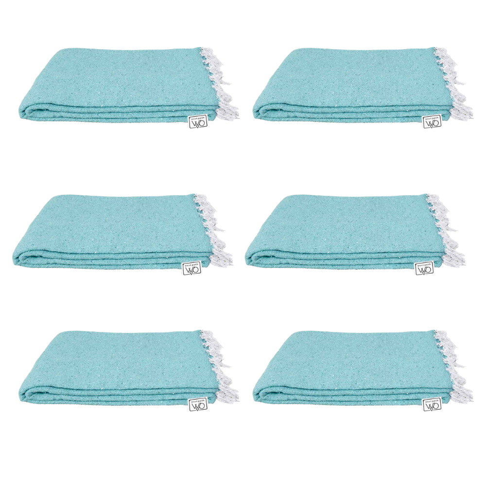 Solid Mint Mexican Blanket | BULK SAVINGS