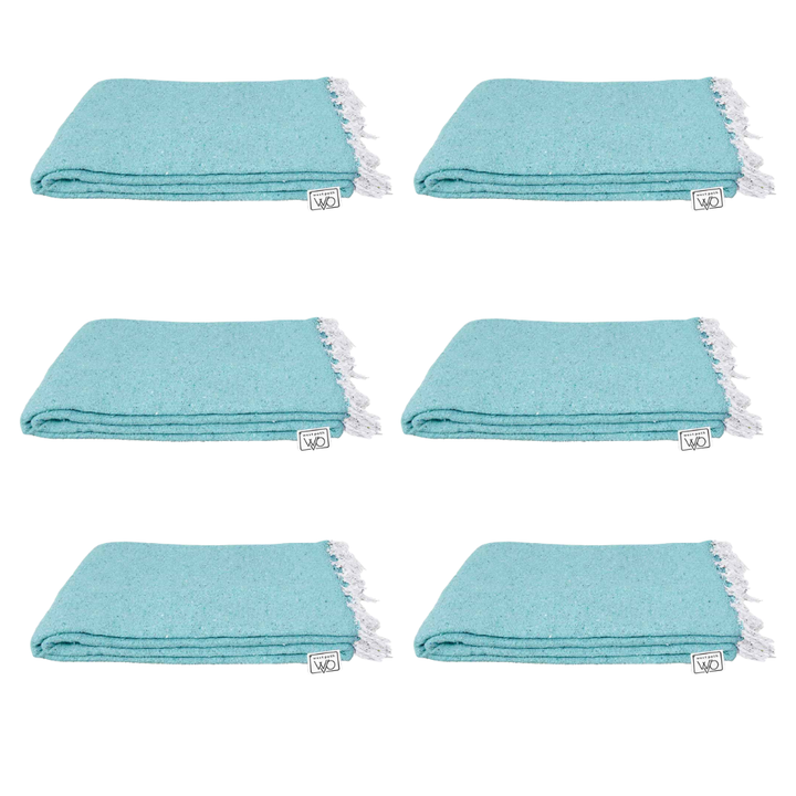 Solid Mint Mexican Blanket | BULK SAVINGS