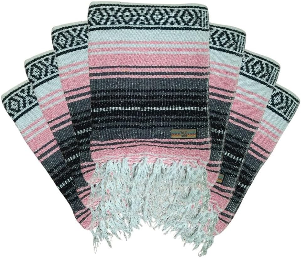 Light Pink Mexican Falsa Blanket
