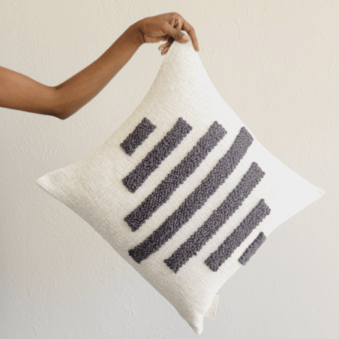 Slatted Diamond Throw Pillow