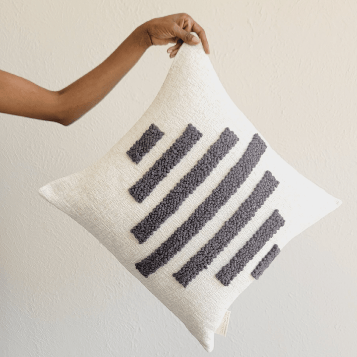 Slatted Diamond Throw Pillow