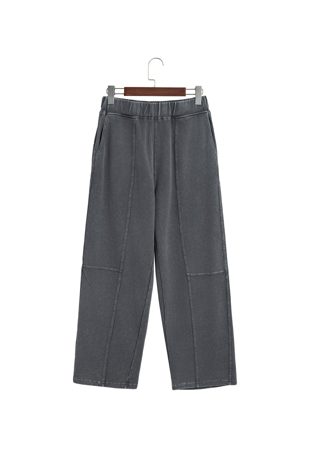 Lola Mineral Wash Seam Detail Elastic Waist Barrel Pants