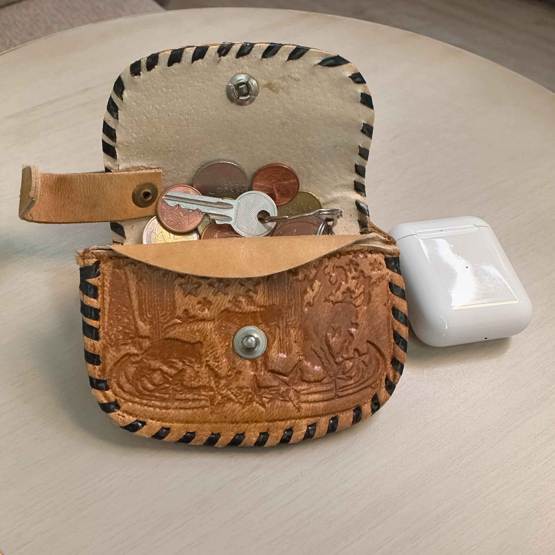 Houston Texas embossed leather AirPods case