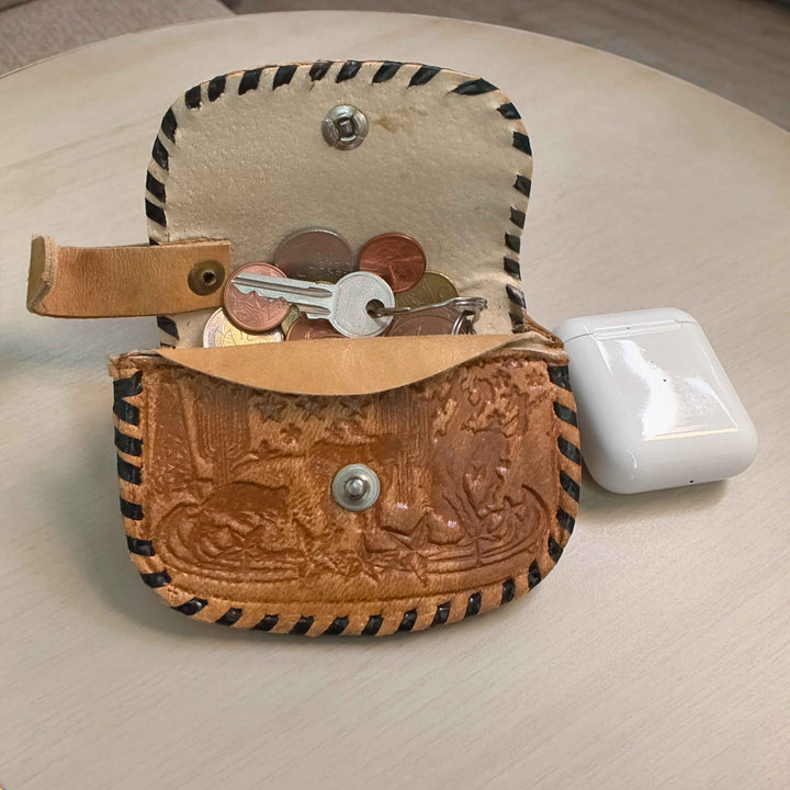 Houston Texas embossed leather AirPods case